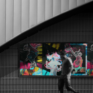 mockup de Diseño de 3 postales